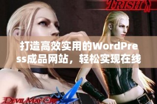 打造高效实用的WordPress成品网站，轻松实现在线梦想