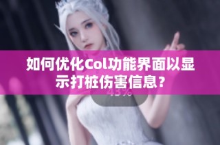 如何优化Col功能界面以显示打桩伤害信息？