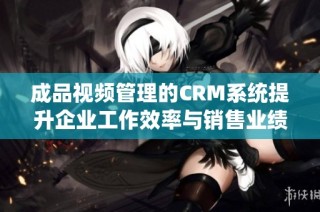 成品视频管理的CRM系统提升企业工作效率与销售业绩