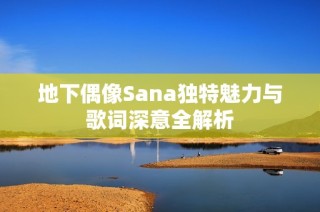 地下偶像Sana独特魅力与歌词深意全解析