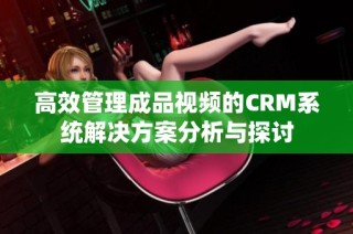 高效管理成品视频的CRM系统解决方案分析与探讨