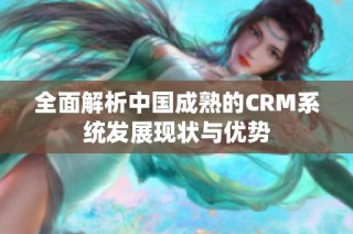 全面解析中国成熟的CRM系统发展现状与优势