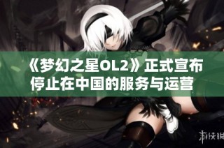 《梦幻之星OL2》正式宣布停止在中国的服务与运营