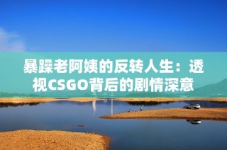 暴躁老阿姨的反转人生：透视CSGO背后的剧情深意