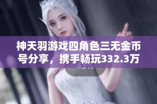 神天羽游戏四角色三无金币号分享，携手畅玩332.3万金币攻略