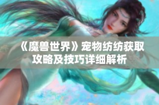 《魔兽世界》宠物纺纺获取攻略及技巧详细解析