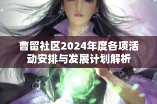 曹留社区2024年度各项活动安排与发展计划解析