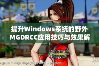 提升Windows系统的野外MGDRCC应用技巧与效果解析