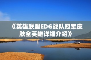 《英雄联盟EDG战队冠军皮肤全英雄详细介绍》