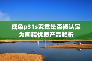 成色p31s究竟是否被认定为国精优质产品解析