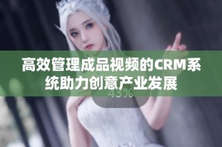 高效管理成品视频的CRM系统助力创意产业发展