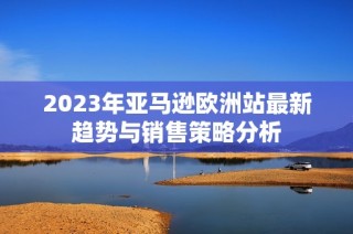 2023年亚马逊欧洲站最新趋势与销售策略分析