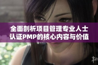 全面剖析项目管理专业人士认证PMP的核心内容与价值