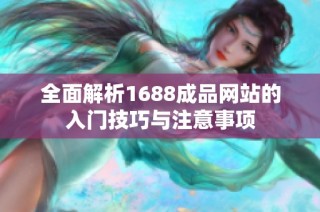 全面解析1688成品网站的入门技巧与注意事项