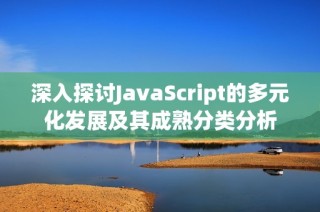 深入探讨JavaScript的多元化发展及其成熟分类分析