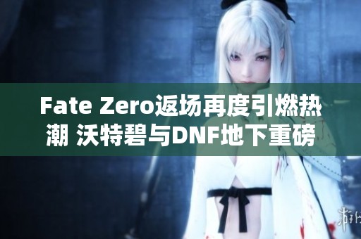 Fate Zero返场再度引燃热潮 沃特碧与DNF地下重磅联动揭秘