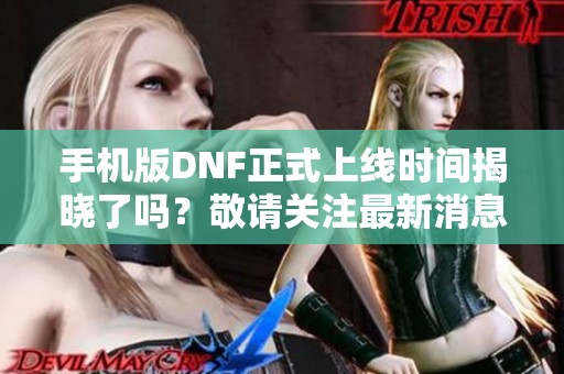 手机版DNF正式上线时间揭晓了吗？敬请关注最新消息！