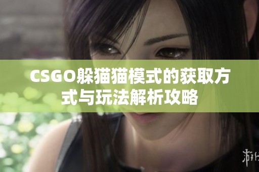 CSGO躲猫猫模式的获取方式与玩法解析攻略