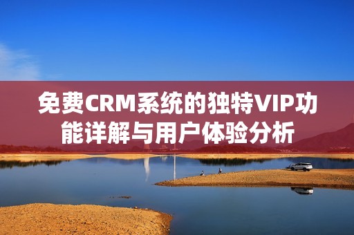 免费CRM系统的独特VIP功能详解与用户体验分析