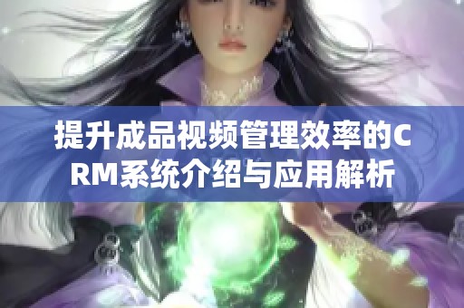 提升成品视频管理效率的CRM系统介绍与应用解析