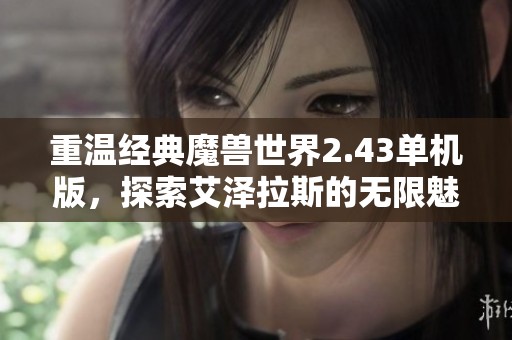 重温经典魔兽世界2.43单机版，探索艾泽拉斯的无限魅力