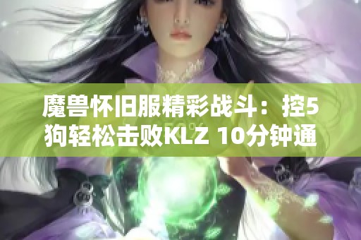 魔兽怀旧服精彩战斗：控5狗轻松击败KLZ 10分钟通关4个BOSS